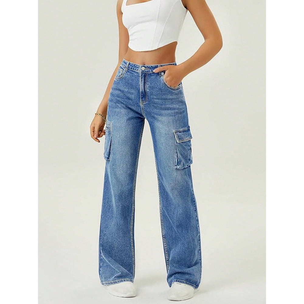 VAQUEROS DENIM DE PIERNA RECTA