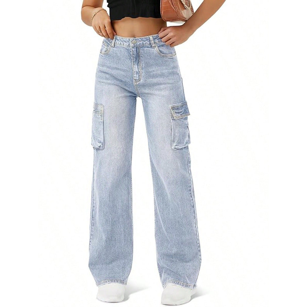 VAQUEROS DENIM DE PIERNA RECTA