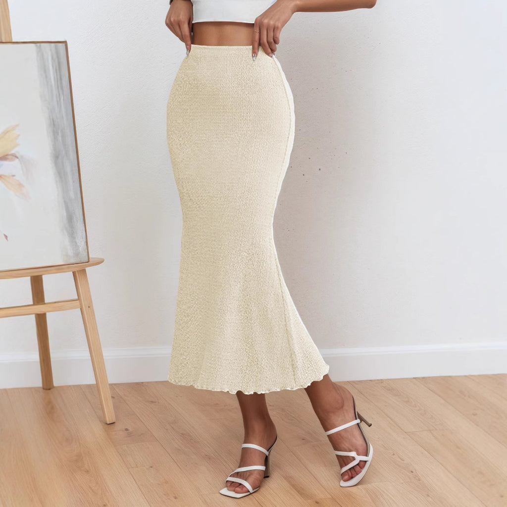 FALDA MIDI TEXTURIZADA
