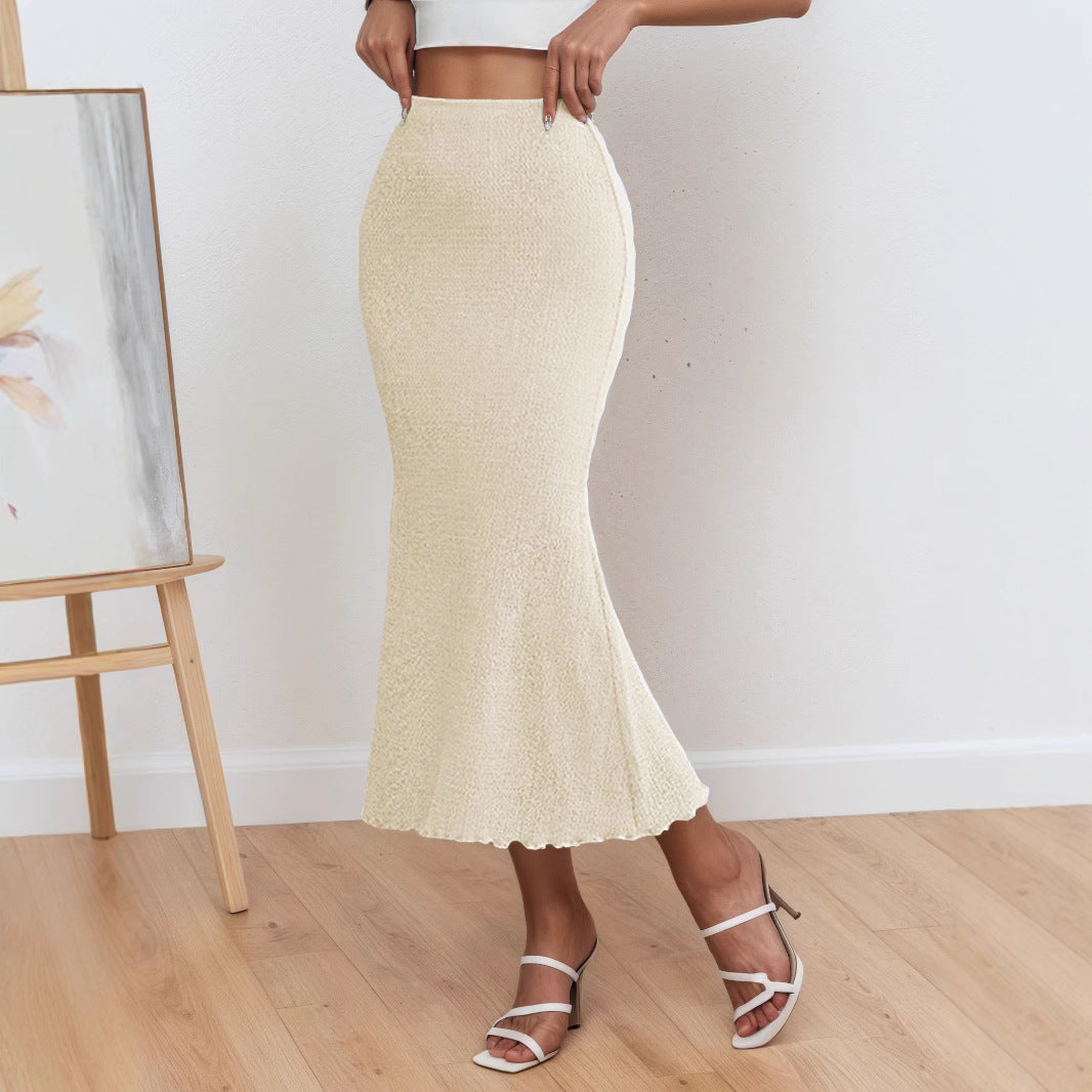 FALDA MIDI TEXTURIZADA