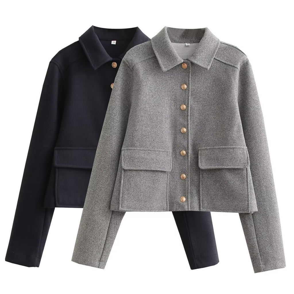 CHAQUETA CORTA CON BOTONES