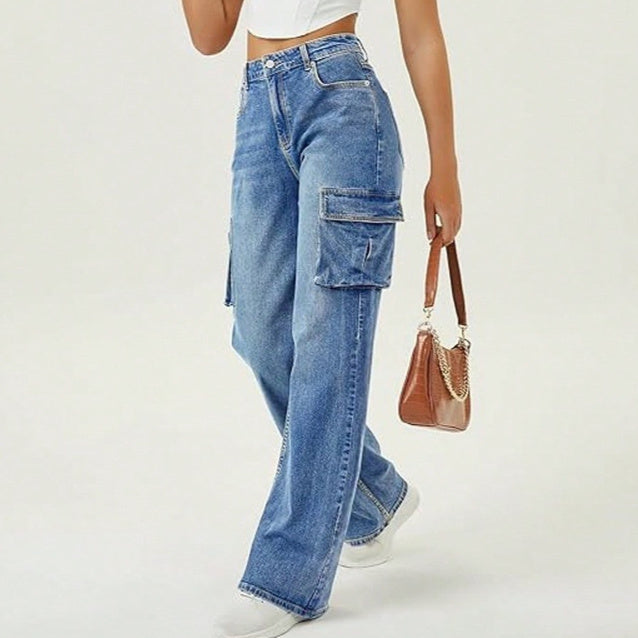 VAQUEROS DENIM DE PIERNA RECTA