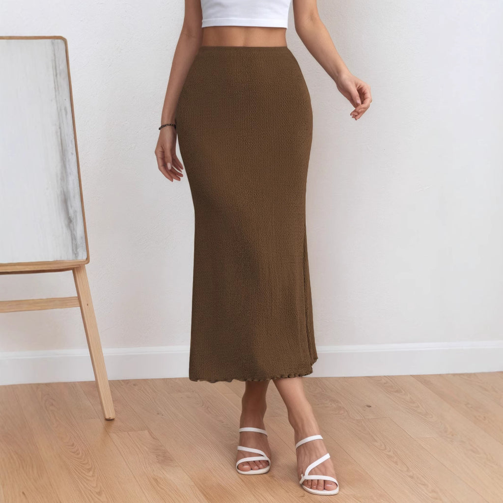 FALDA MIDI TEXTURIZADA