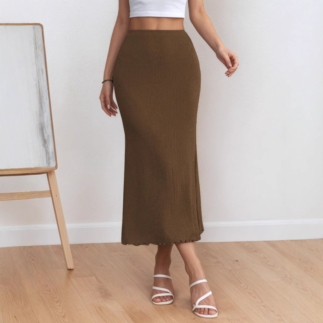 FALDA MIDI TEXTURIZADA