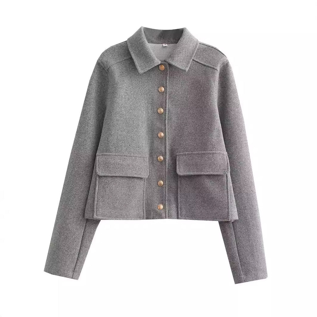CHAQUETA CORTA CON BOTONES